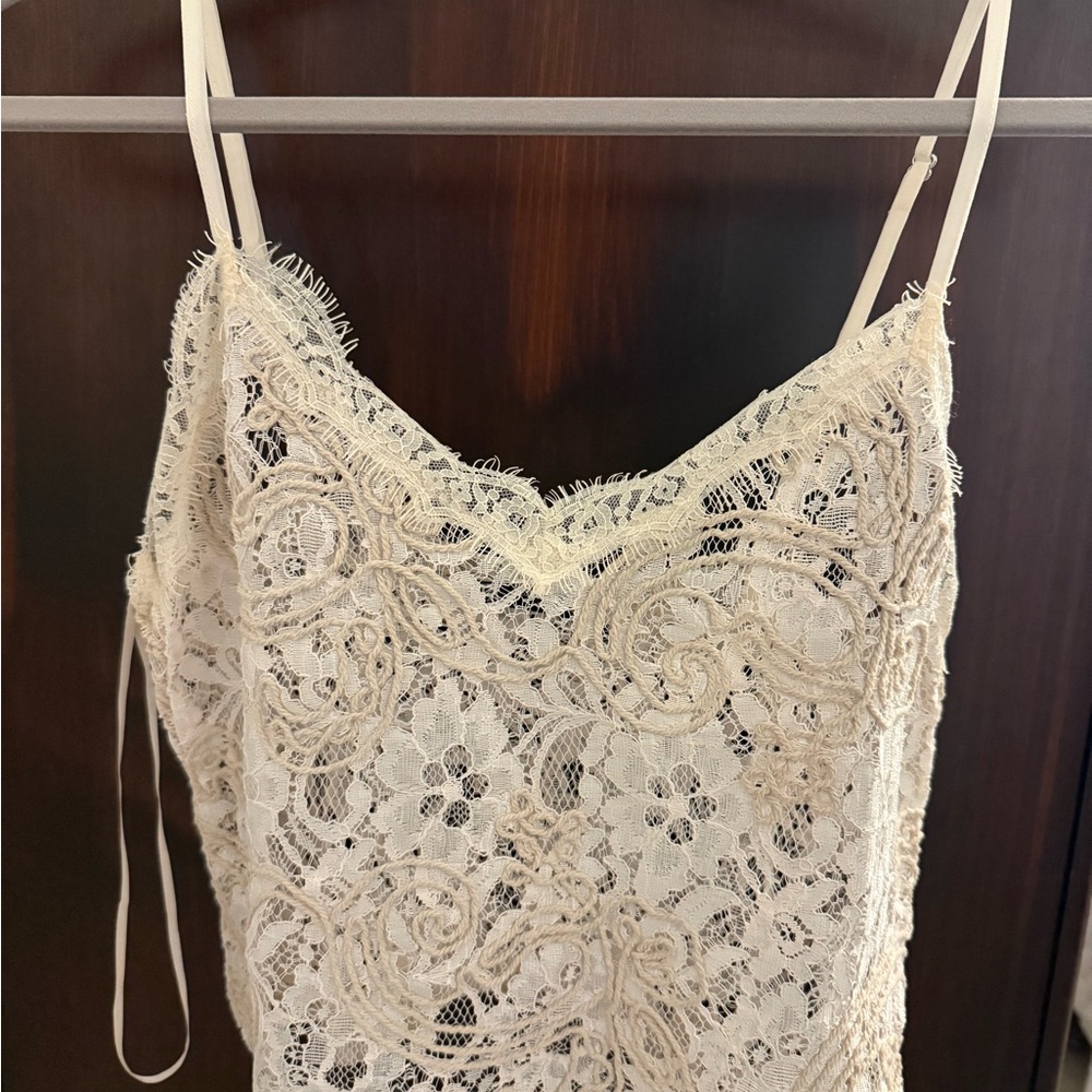 Zara Cream Lace Top with adjustable straps